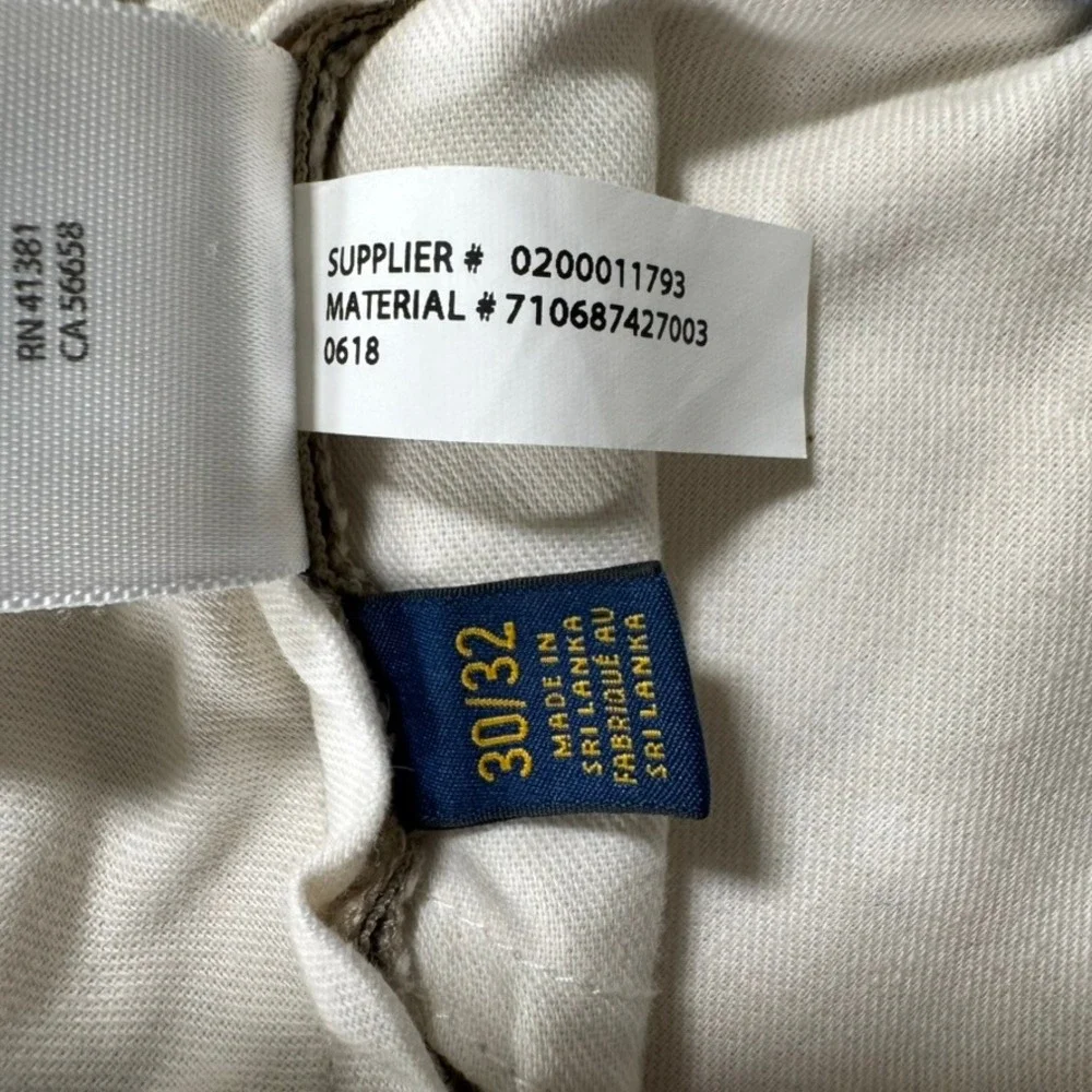 Polo Ralph Lauren Chino Pants Mens 30/32 Classic Fit Cotton Twill Khaki Tan